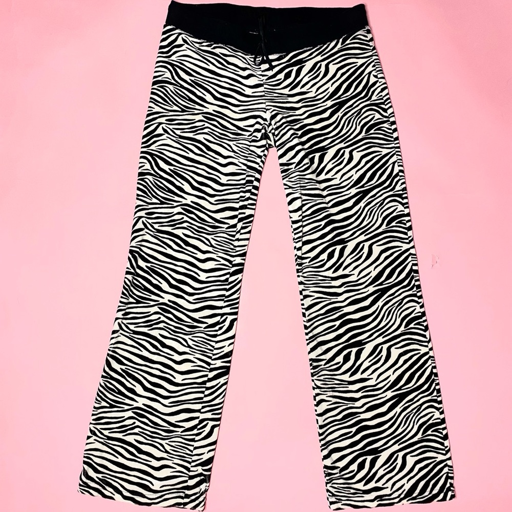 vintage Y2K old navy zebra velvet pants